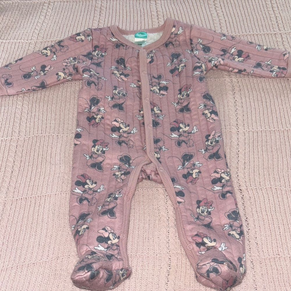 Disney Baby Pink Minnie Mouse Footie